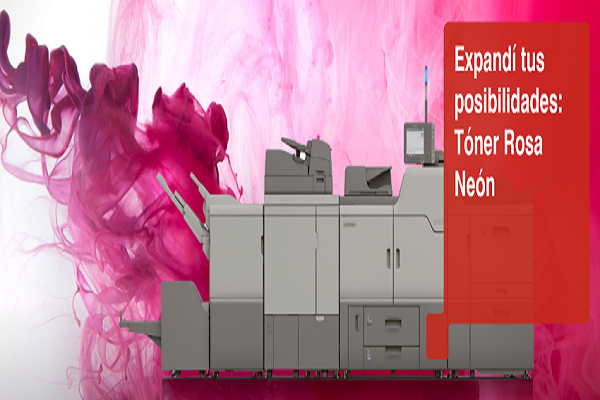En el marco de Print 17 Ricoh presentó su tóner rosa neón para impulsar la creatividad de sus clientes