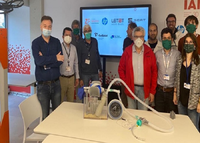 La Zona Franca de Barcelona fabricará diario 100 respiradores artificiales “Leitat 1” con impresoras 3D de HP para ayudar a los enfermos de Coronavirus