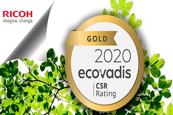 Ricoh galardonada con la calificación Oro por parte de EcoVadis