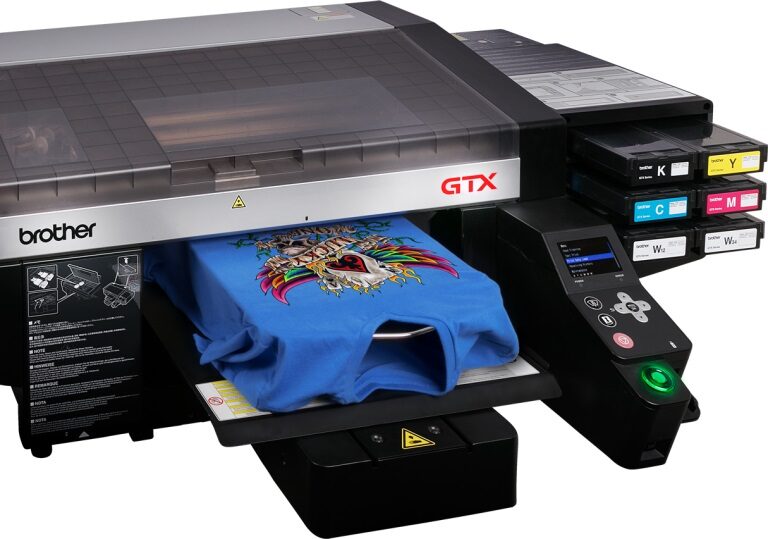 El poder de la tecnología en impresión textil con la impresora GTX CMYK + blanco de Brother